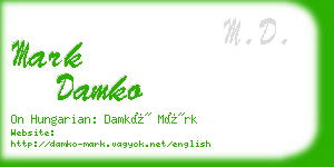 mark damko business card